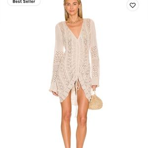 SNDYs Tan Crochet Beach Cover-Up